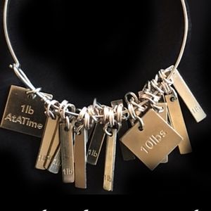 Motivational Weight Loss Silver Tracking Bracelet